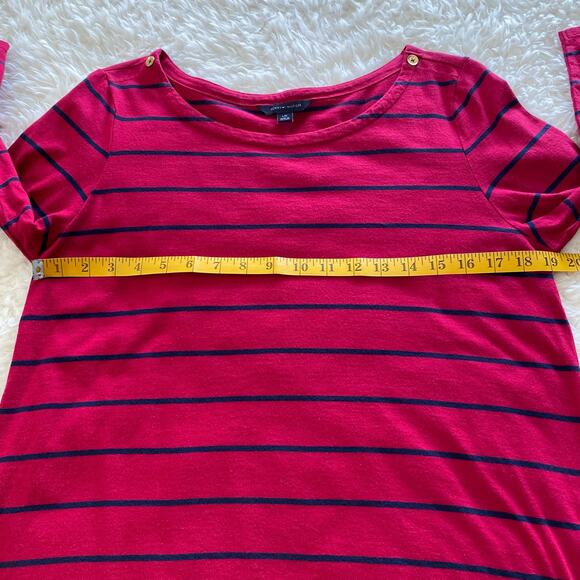 Tommy Hilfiger Women’s 3/4 Sleeve Striped Top Red Size Large - Picture 5 of 6